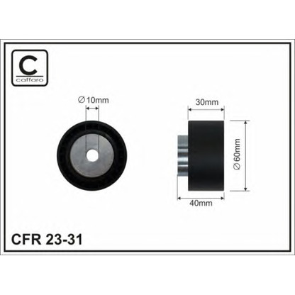 Photo Deflection/Guide Pulley, timing belt CAFFARO 2331