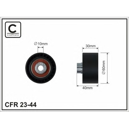 Foto Polea inversión/guía, correa distribución CAFFARO 2344