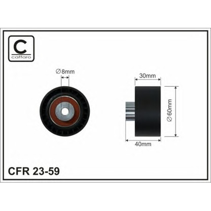 Photo Deflection/Guide Pulley, timing belt CAFFARO 2359