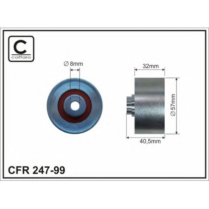 Photo Deflection/Guide Pulley, timing belt CAFFARO 24799