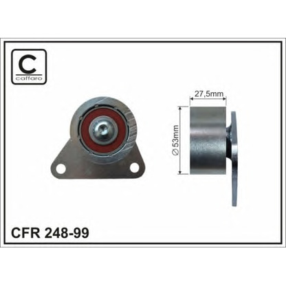 Photo Deflection/Guide Pulley, timing belt CAFFARO 24899