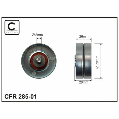 Photo Tensioner Pulley, v-ribbed belt CAFFARO 28501