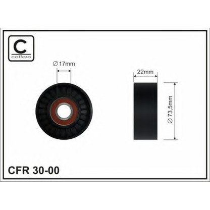 Foto Tensor de correa, correa poli V CAFFARO 3000