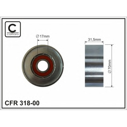 Photo Belt Tensioner, v-ribbed belt CAFFARO 31800