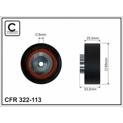 Photo Tensioner Pulley, v-ribbed belt CAFFARO 322113