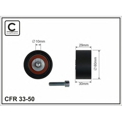 Photo Deflection/Guide Pulley, timing belt CAFFARO 3350