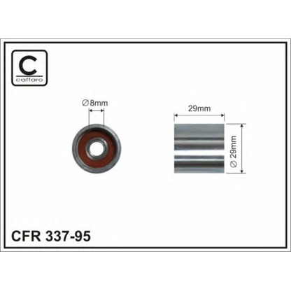 Photo Deflection/Guide Pulley, timing belt CAFFARO 33795