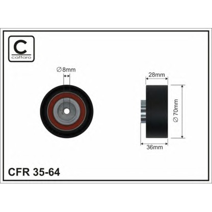 Foto Umlenk-/Führungsrolle, Zahnriemen CAFFARO 3564