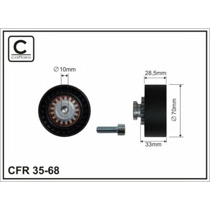 Фото Натяжной ролик, поликлиновой  ремень CAFFARO 3568