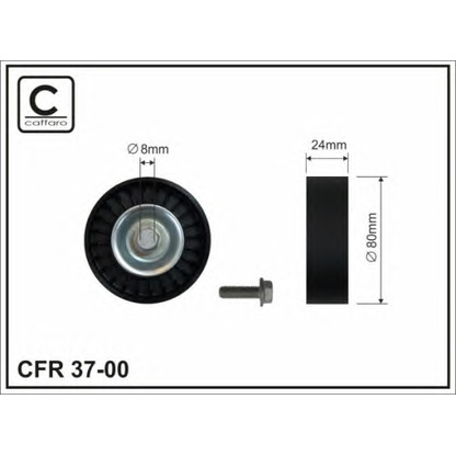 Фото Паразитный / ведущий ролик, поликлиновой ремень CAFFARO 3700