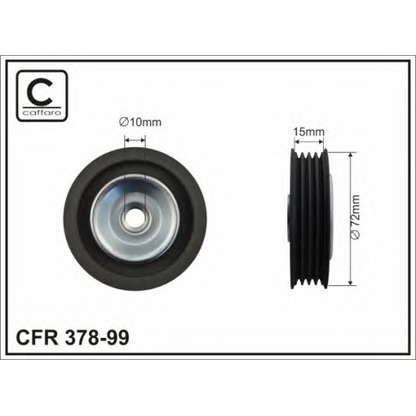 Photo Deflection/Guide Pulley, v-ribbed belt CAFFARO 37899