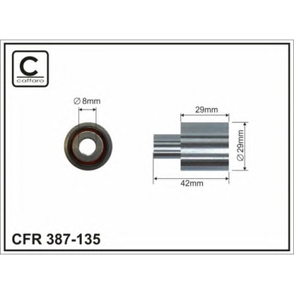 Photo Deflection/Guide Pulley, timing belt CAFFARO 387135