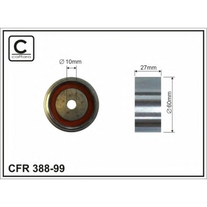 Photo Deflection/Guide Pulley, timing belt CAFFARO 38899