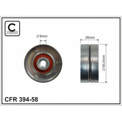 Foto Polea inversión/guía, correa poli V CAFFARO 39458