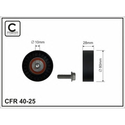 Фото Паразитный / ведущий ролик, поликлиновой ремень CAFFARO 4025