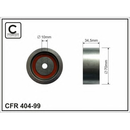 Photo Deflection/Guide Pulley, timing belt CAFFARO 40499