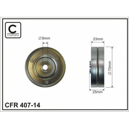 Foto Umlenk-/Führungsrolle, Keilrippenriemen CAFFARO 40714