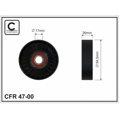 Zdjęcie Rolka napinacza, pasek klinowy wielorowkowy CAFFARO 4700