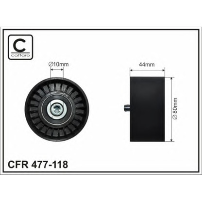 Фото Натяжитель ремня, клиновой зубча CAFFARO 477118