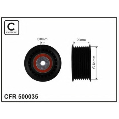 Фото Натяжной ролик, поликлиновой  ремень CAFFARO 500035