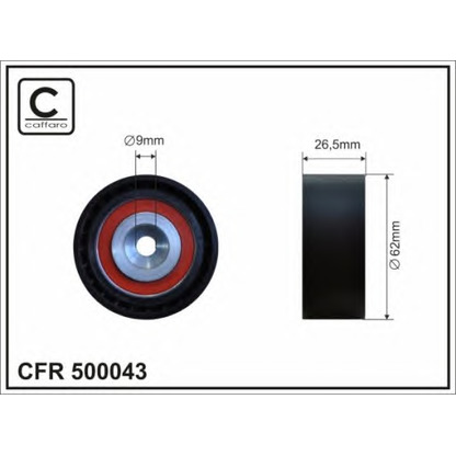 Фото Натяжной ролик, ремень ГРМ CAFFARO 500043