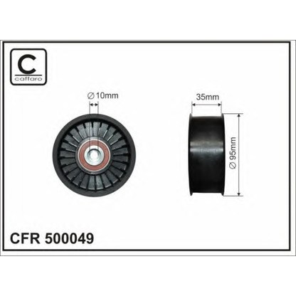 Photo Tensioner Pulley, v-ribbed belt CAFFARO 500049