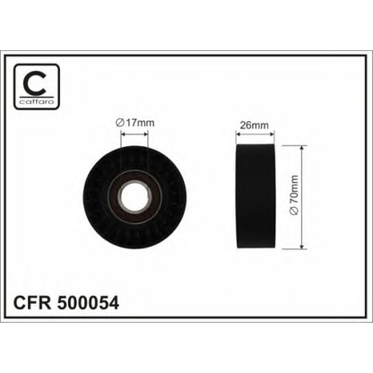 Фото Натяжной ролик, поликлиновой  ремень CAFFARO 500054