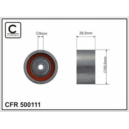 Photo Deflection/Guide Pulley, timing belt CAFFARO 500111