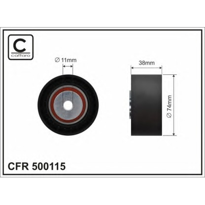 Фото Натяжной ролик, поликлиновой  ремень CAFFARO 500115