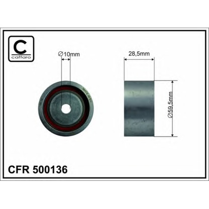 Photo Poulie-tendeur, courroie crantée CAFFARO 500136