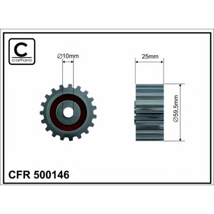 Photo Deflection/Guide Pulley, timing belt CAFFARO 500146