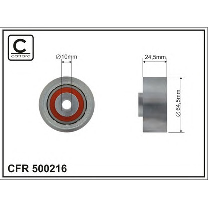 Photo Deflection/Guide Pulley, timing belt CAFFARO 500216