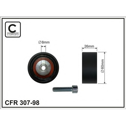 Photo Deflection/Guide Pulley, v-ribbed belt CAFFARO 30798