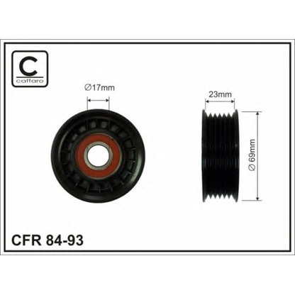 Фото Натяжной ролик, поликлиновой  ремень CAFFARO 8493