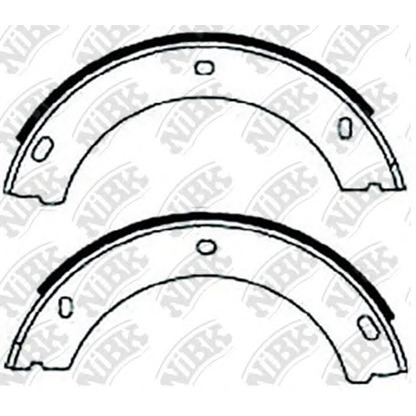 Photo Brake Shoe Set, parking brake NiBK FN0528