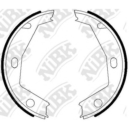 Photo Brake Shoe Set, parking brake NiBK FN0611