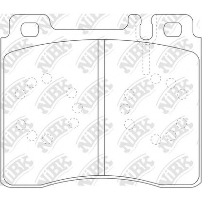 Photo Kit de plaquettes de frein, frein à disque NiBK PN0029