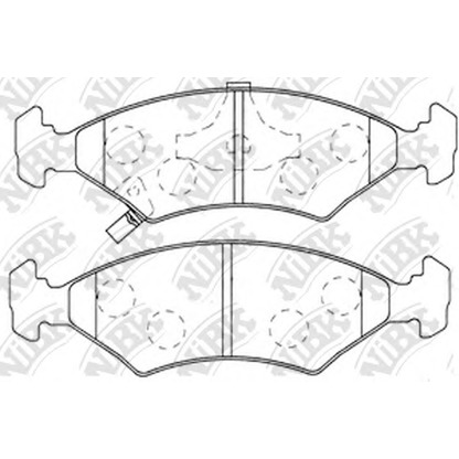 Фото Комплект тормозных колодок, дисковый тормоз NiBK PN0051