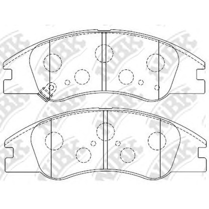 Photo Kit de plaquettes de frein, frein à disque NiBK PN0060