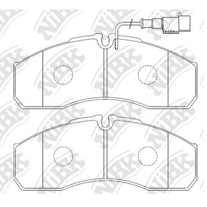 Фото Комплект тормозных колодок, дисковый тормоз NiBK PN0072W