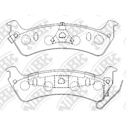 Photo Brake Pad Set, disc brake NiBK PN0081