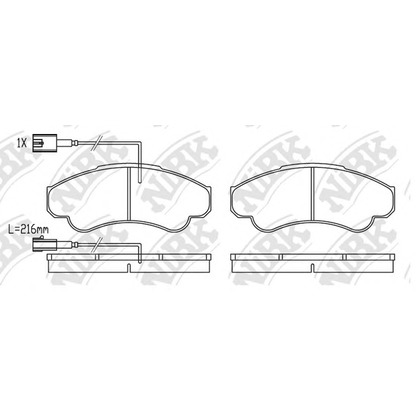 Photo Brake Pad Set, disc brake NiBK PN0220W