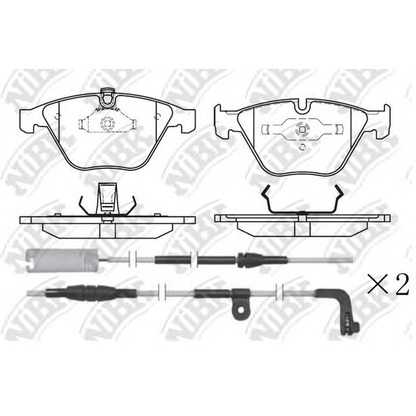 Zdjęcie Zestaw klocków hamulcowych, hamulce tarczowe NiBK PN0222W
