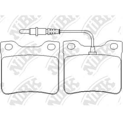 Photo Brake Pad Set, disc brake NiBK PN0265W