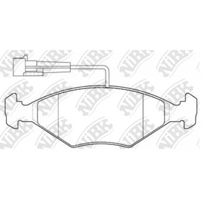 Zdjęcie Zestaw klocków hamulcowych, hamulce tarczowe NiBK PN0268W