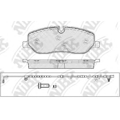 Фото Комплект тормозных колодок, дисковый тормоз NiBK PN0484W
