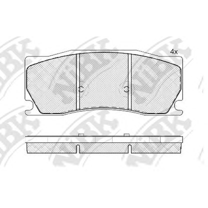 Photo Brake Pad Set, disc brake NiBK PN0560