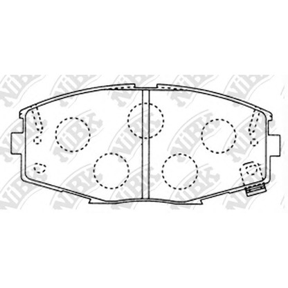 Фото Комплект тормозных колодок, дисковый тормоз NiBK PN1141