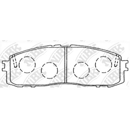 Photo Brake Pad Set, disc brake NiBK PN1142