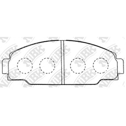 Photo Brake Pad Set, disc brake NiBK PN1212